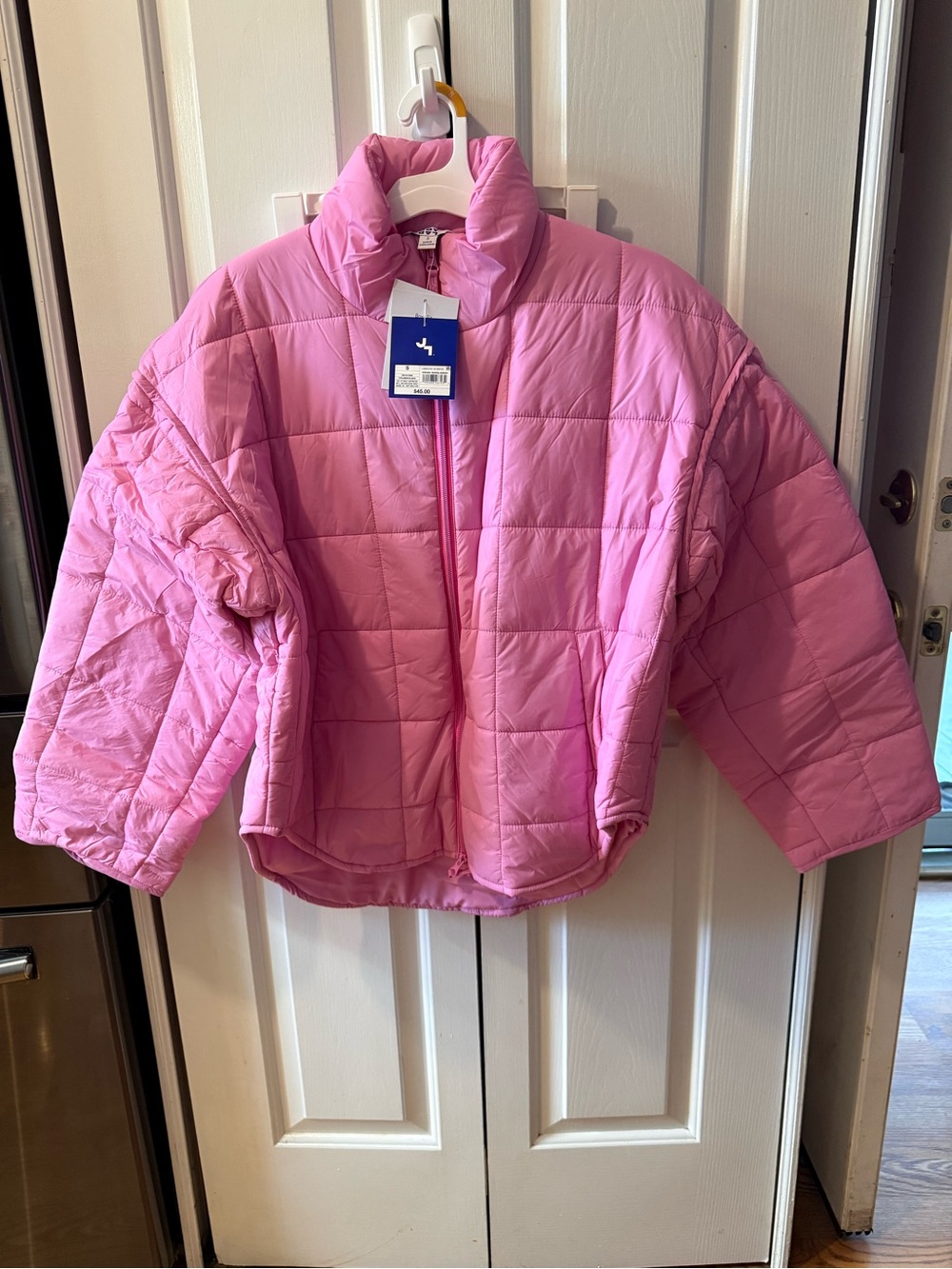 Women's Oversized Quilted Puffer
Jacket - JoyLab Size Small Pink - Picture 2 of 15